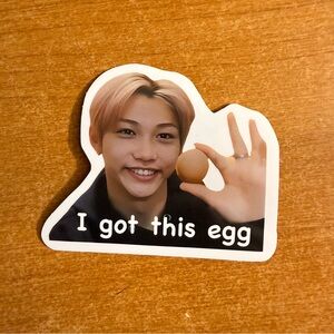 Funny Sticker with Egg Design